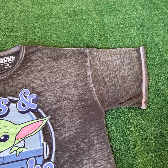 Star Wars Baby Yoda Naps Snacks Short Sleeve Loungewear Pajama Sleepwear Top XL - Picture 6 of 15